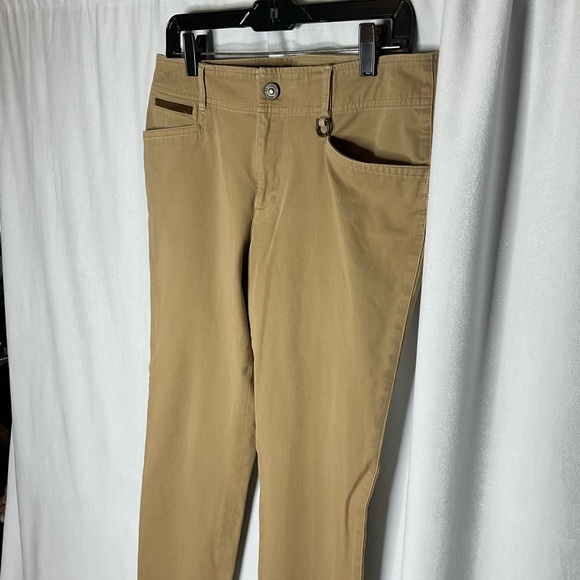 Lauren Ralph Lauren Khaki Twill Pants Horseshoe Charm Size 12 - Picture 2 of 13